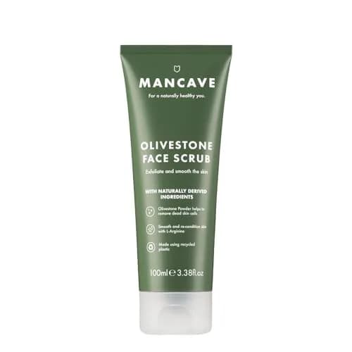 ManCave Natural Olivestone Face Scrub 100ml | Exfoliates & Hydrates for Smoother Skin thumbnail 1