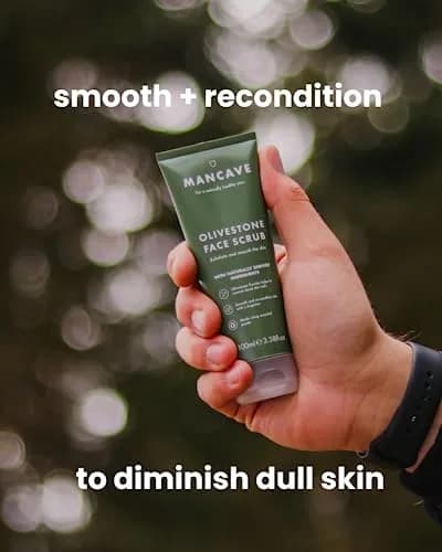 ManCave Natural Olivestone Face Scrub 100ml | Exfoliates & Hydrates for Smoother Skin thumbnail 2