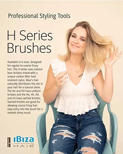 Ibiza Hair - Round Boar Bristle Brush (H6-80mm) | Natural Shine & Frizz Control thumbnail 2