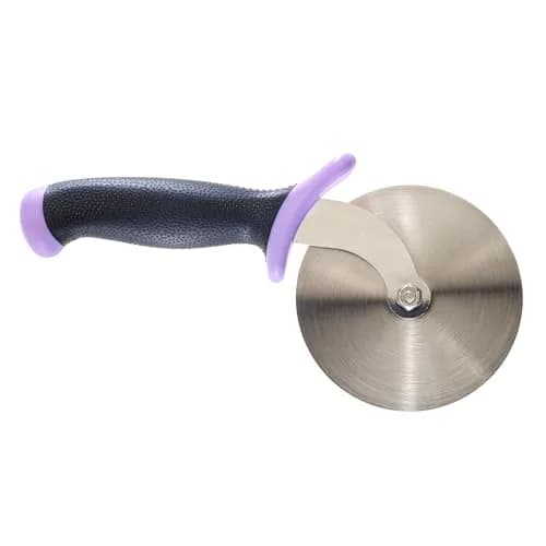 Mercer Culinary Millennia Pizza Cutter with Purple Handle, 4 Inch Wheel, Stainless Steel | High-Performance Japanese Steel Blade thumbnail 2