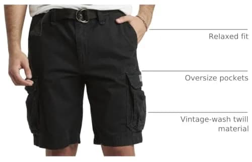 Unionbay Survivor Belted Cargo Shorts 38 | Relaxed Fit, Cotton Twill, 11" Inseam thumbnail 3