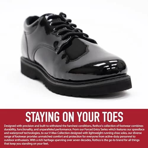 Rothco Uniform Oxford Dress Work Shoe, Black, 8.5 | Professional, Durable & Comfortable thumbnail 4