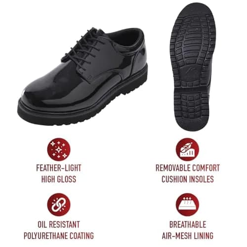 Rothco Uniform Oxford Dress Work Shoe, Black, 8.5 | Professional, Durable & Comfortable thumbnail 6