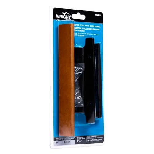 Wright Products V1131BL Replacement Mortise Patio Handle, Wood/Black, 3-15/16 in (9.9 cm) thumbnail 2