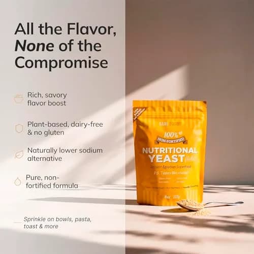 Sari Foods Co Gluten Free Nutritional Yeast Flakes 8oz (227g) | Vegan Protein & B Vitamins Superfood thumbnail 6