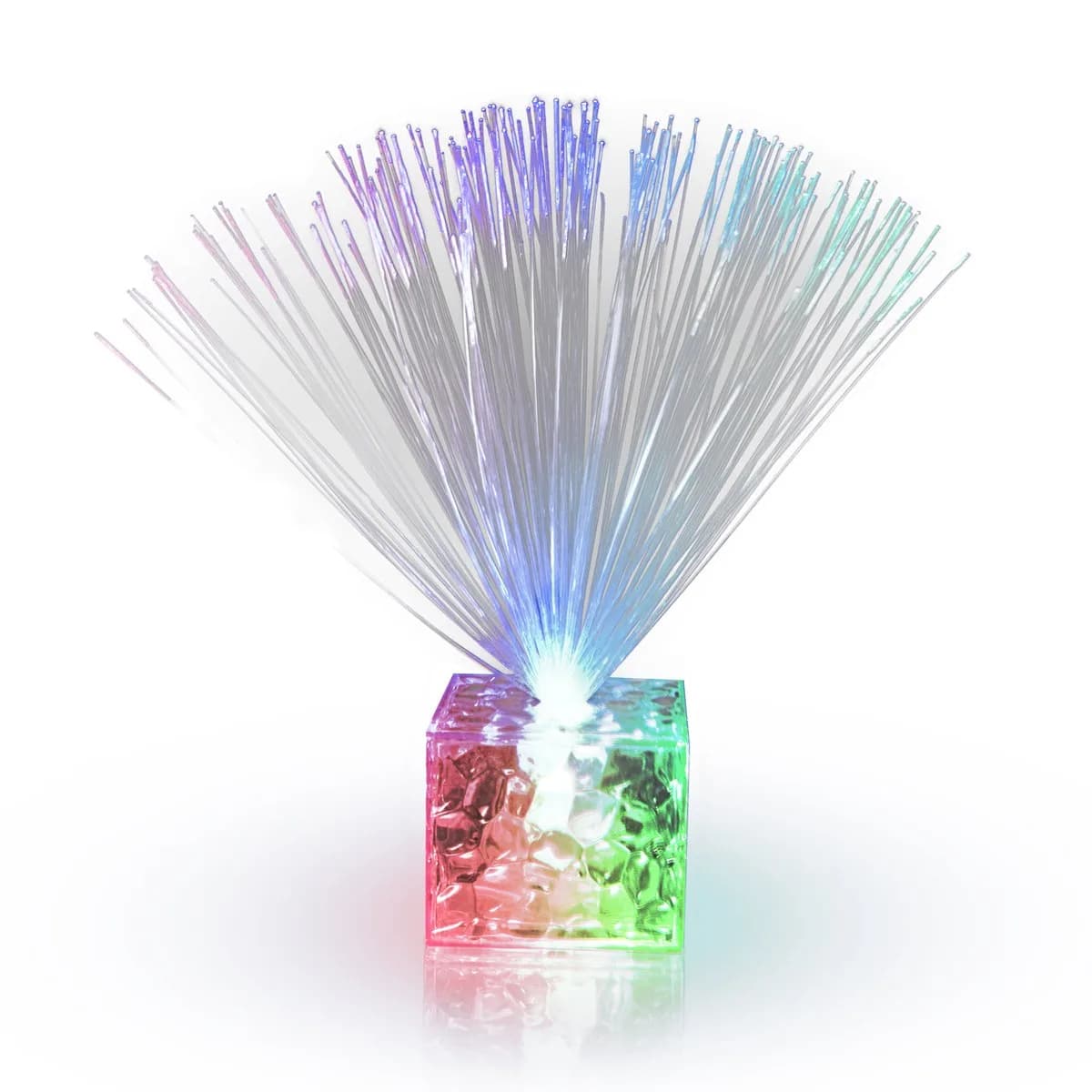 FlashingBlinkyLights Clear Light Up Centerpiece Set of 12 | Color Changing LED Party Decor — Clear
