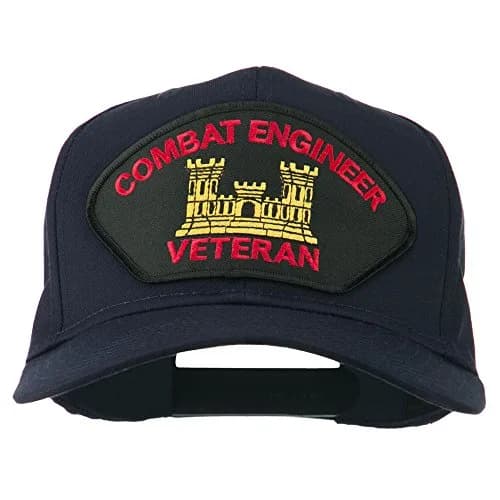 e4Hats.com Combat Engineer Veteran Military Patch Cap | Unisex Adjustable Cotton Baseball Hat (7.5" fit) thumbnail 1