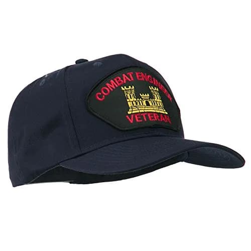 e4Hats.com Combat Engineer Veteran Military Patch Cap | Unisex Adjustable Cotton Baseball Hat (7.5" fit) thumbnail 5