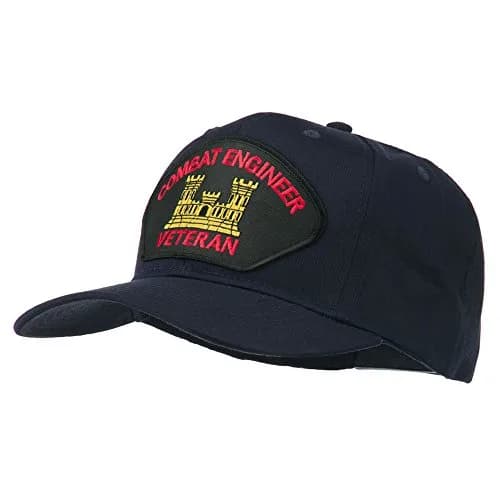 e4Hats.com Combat Engineer Veteran Military Patch Cap | Unisex Adjustable Cotton Baseball Hat (7.5" fit) thumbnail 2