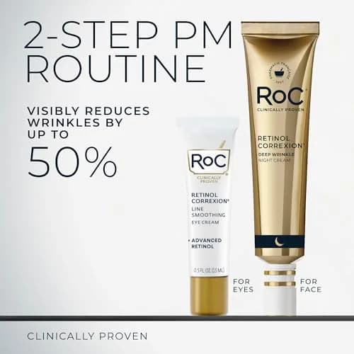 RoC Retinol Correxion Deep Wrinkle Night Cream + Eye Cream Duo Set | 45ml (1.5 Fl Oz) thumbnail 3