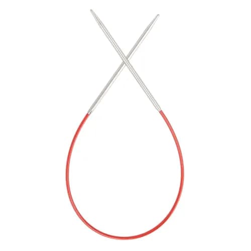 ChiaoGoo Red Stainless Steel Circular Knitting Needles 9" (23cm) | Hypoallergenic & Smooth Surface thumbnail 2
