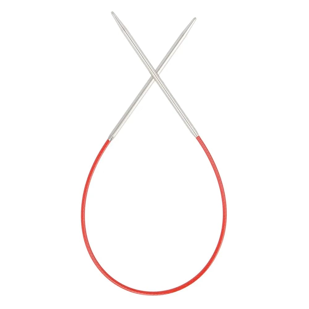 ChiaoGoo Red Stainless Steel Circular Knitting Needles 9" (23cm) | Hypoallergenic & Smooth Surface - view 2