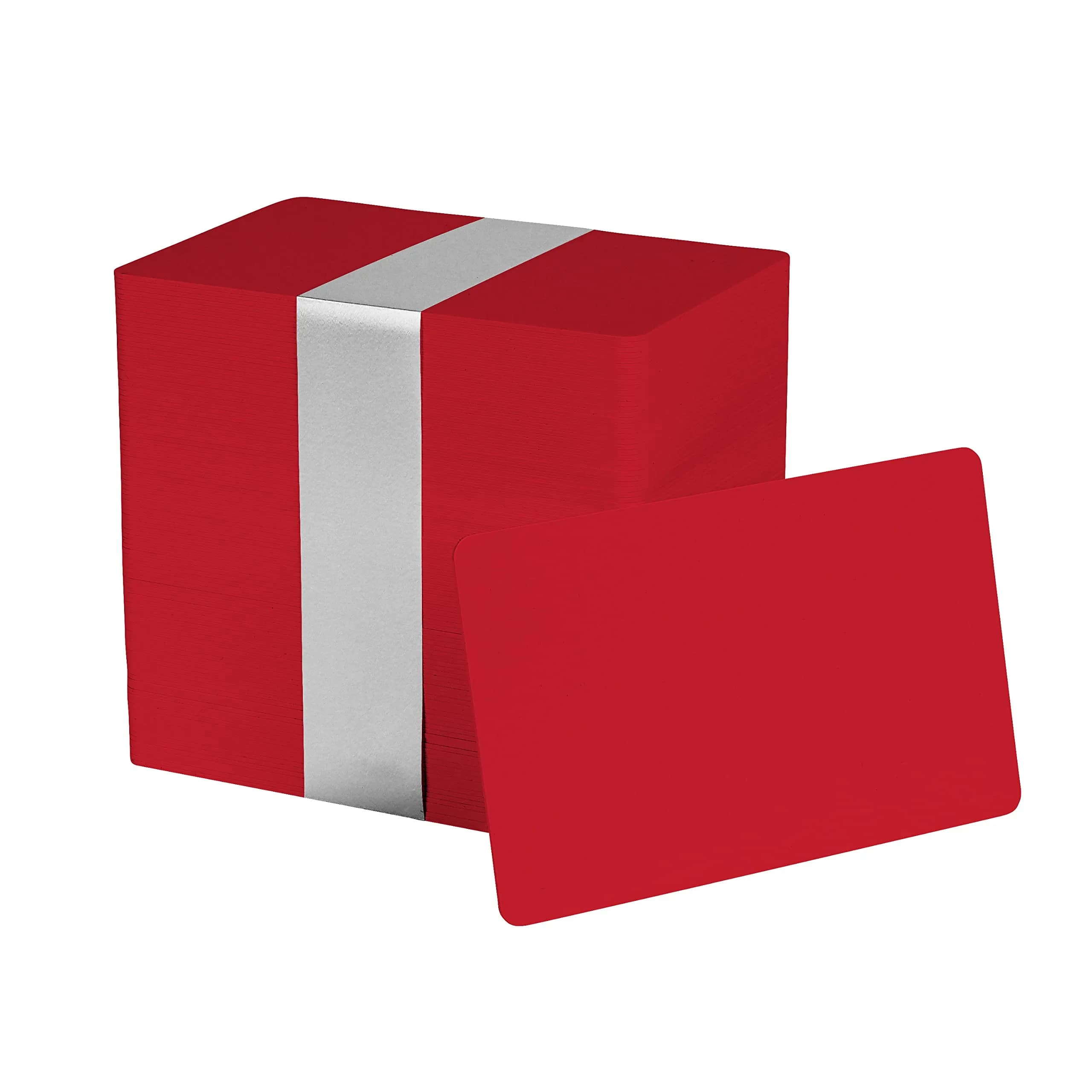 easyIDea Red CR80 PVC Cards | 100 Cards (30 Mil) | Graphics Quality - main product image
