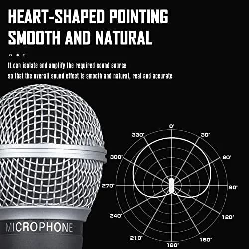 WEYMIC WM58 Classic Style Dynamic Vocal Microphone | Metal Body, Uni-Directional, 45Hz-16kHz thumbnail 4