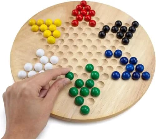 Brybelly All Natural Wood Chinese Checkers with Wooden Marbles | Classic Strategy Game (70-120 chars) thumbnail 5