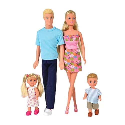 Simba Steffi Love Family Box of 4 Dolls | Realistic Family Unit with Movable Joints, 3 Doll Sizes (4.72-11.82 inches) thumbnail 1
