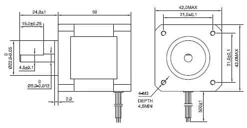 STEPPERONLINE High Torque Nema 17 Bipolar Stepper Motor 92oz.in/65Ncm 2.1A | 1.8° Step Angle, 500g thumbnail 6