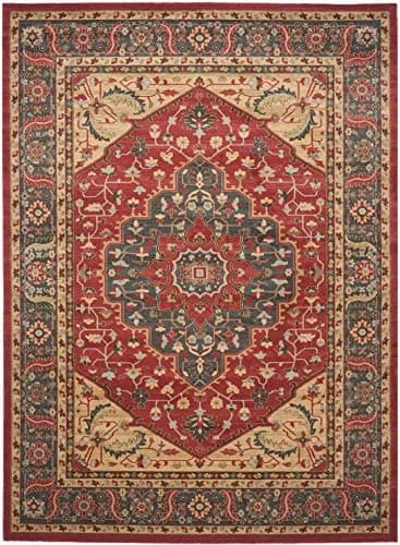 SAFAVIEH Mahal Collection Area Rug - 8' x 11', Navy & Red, Traditional Oriental Design, Non-Shedding & Easy Care thumbnail 2