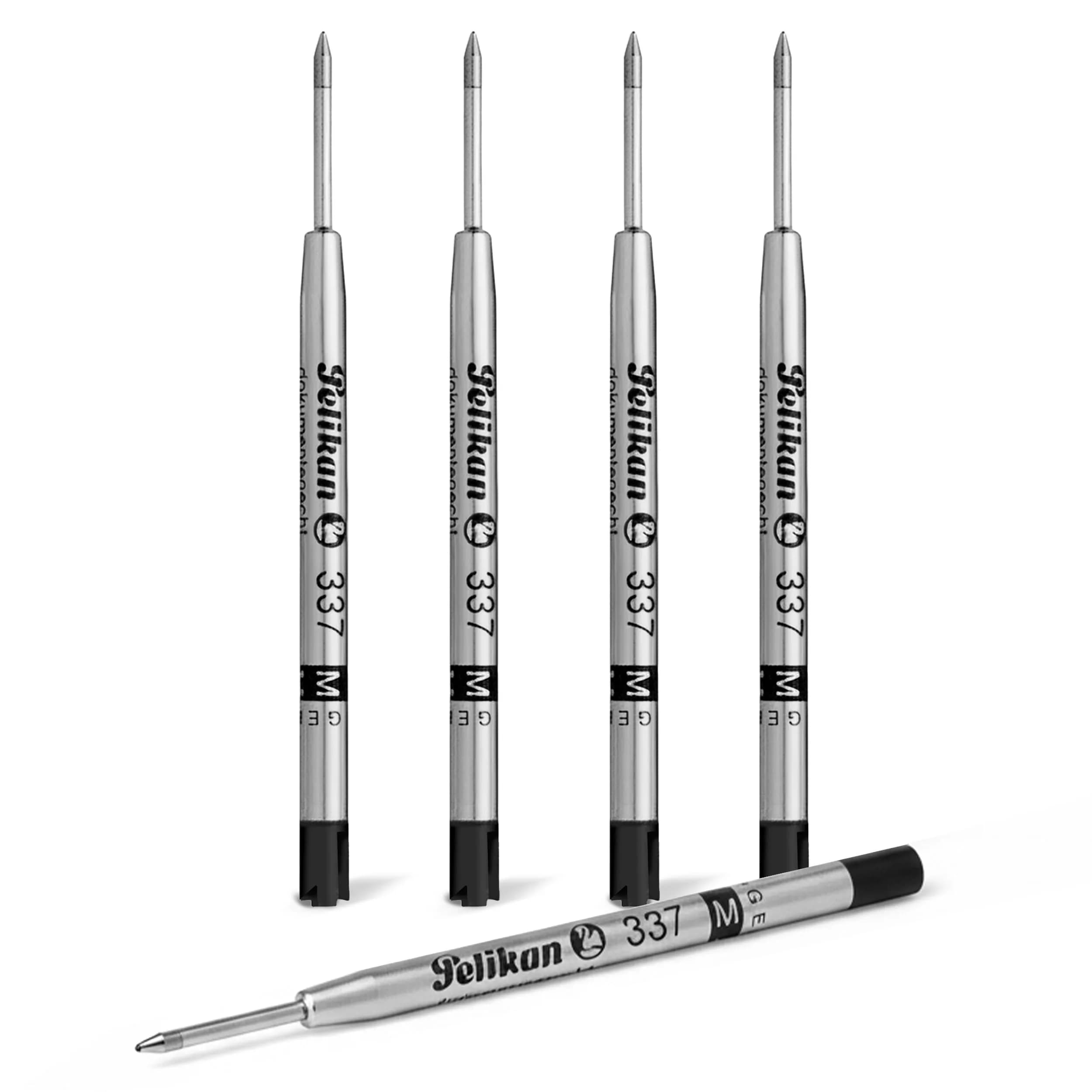 Pelikan 337M Refills Pack of 5 | Solid Steel Tip for Standard Ballpoint Pens