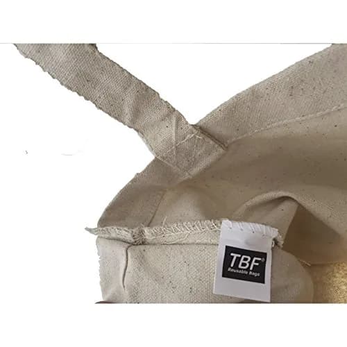 TBF Reusable Cotton Tote Bags (12 Pack) 15"W x 16"H | Eco-Friendly, Durable & Customizable thumbnail 3