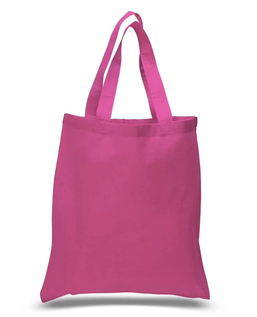 TBF Reusable Cotton Tote Bags (12 Pack) 15"W x 16"H | Eco-Friendly, Durable, Cotton — Hotpink