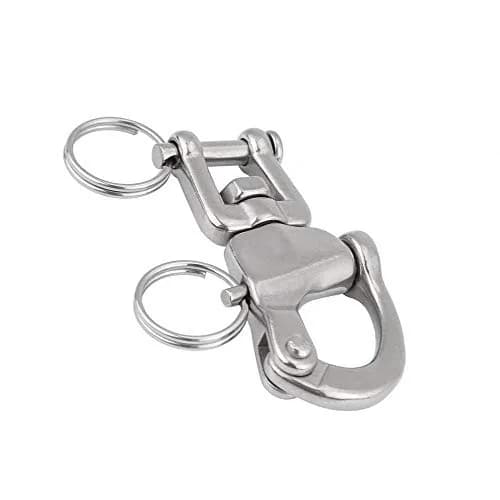 JY-MARINE 5 Inch Jaw Swivel Eye Shackle Marine Grade Stainless Steel 316 | Heavy Duty Saltwater-Resistant thumbnail 1