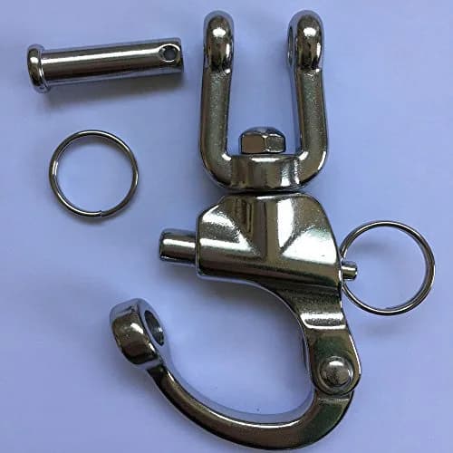 JY-MARINE 5 Inch Jaw Swivel Eye Shackle Marine Grade Stainless Steel 316 | Heavy Duty Saltwater-Resistant thumbnail 6