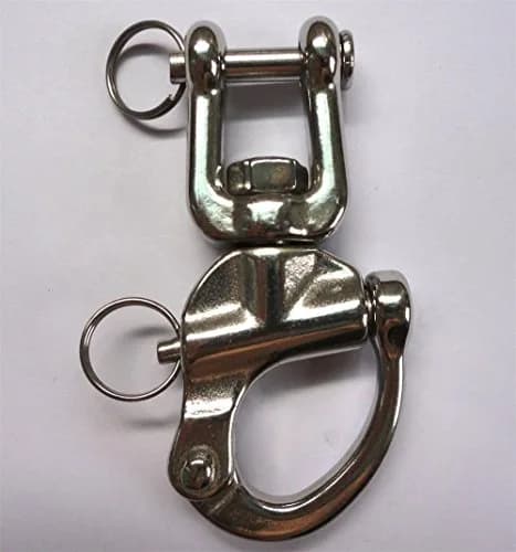 JY-MARINE 5 Inch Jaw Swivel Eye Shackle Marine Grade Stainless Steel 316 | Heavy Duty Saltwater-Resistant thumbnail 2