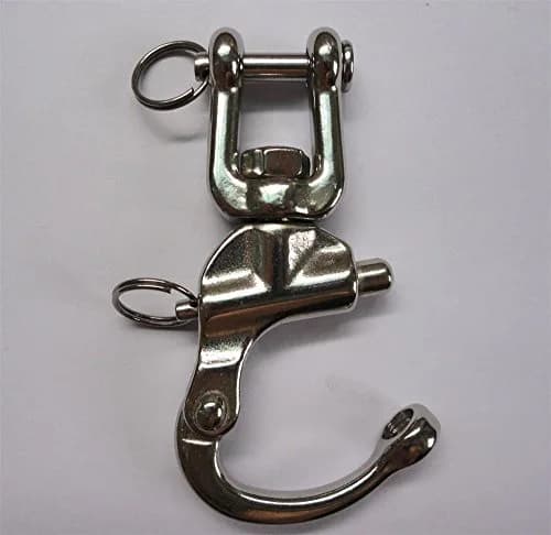 JY-MARINE 5 Inch Jaw Swivel Eye Shackle Marine Grade Stainless Steel 316 | Heavy Duty Saltwater-Resistant thumbnail 3