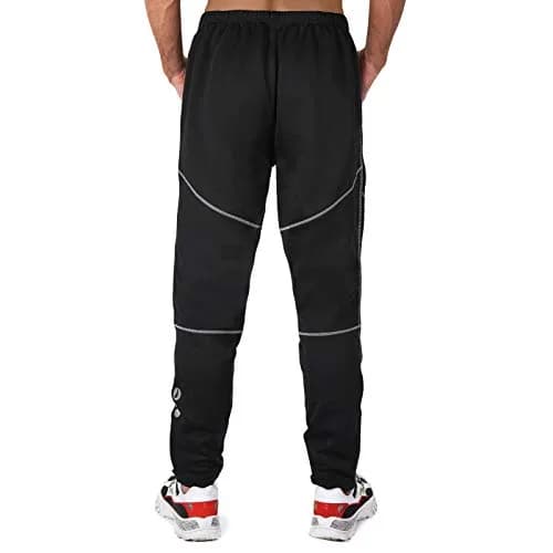 4ucycling Men's Mountain Bike Pants, Thermal Fleece Windproof Winter Cycling Pants | Windproof, Water-Resistant, Thermal Insulation thumbnail 2