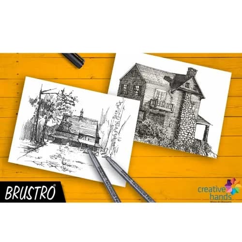 BRUSTRO Technical Pen (Pack Of 9) 0.9mm | Fine, Waterproof Ink for Art & Design thumbnail 7