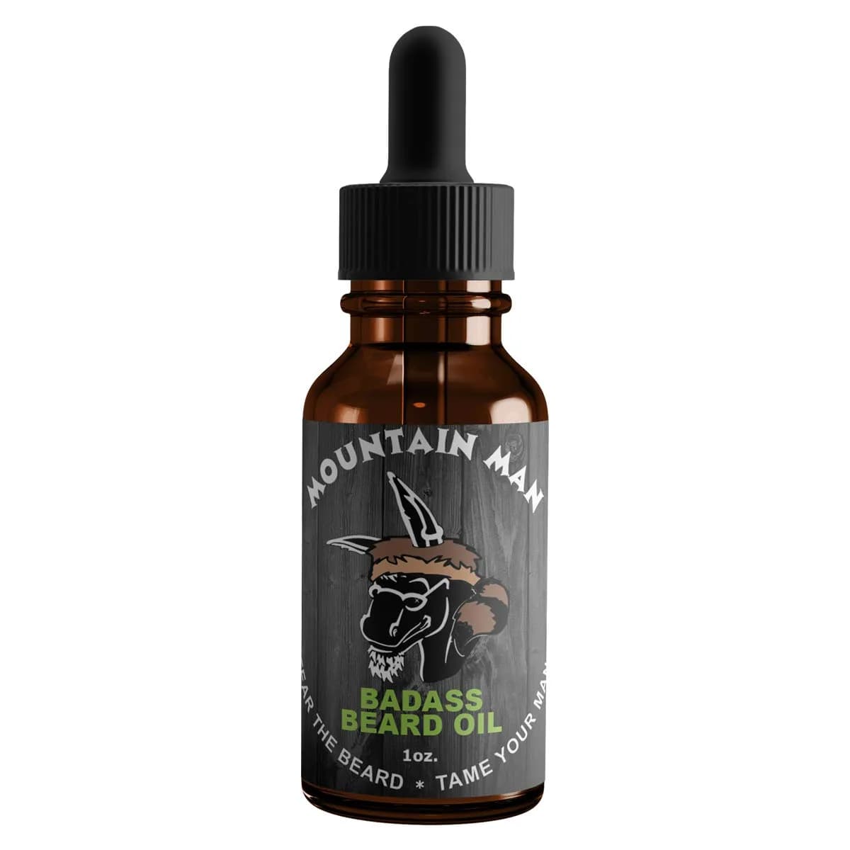 Badass Beard Care Oil for Men - Mountain Man Scent 1 oz | Softens Beard, Stops Itch, Promotes Growth — The Mountain Man