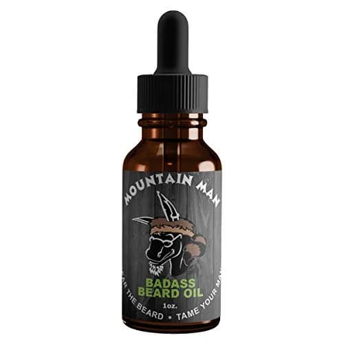Badass Beard Care Oil for Men - Mountain Man Scent 1 oz | Softens Beard, Stops Itch, Promotes Growth thumbnail 1