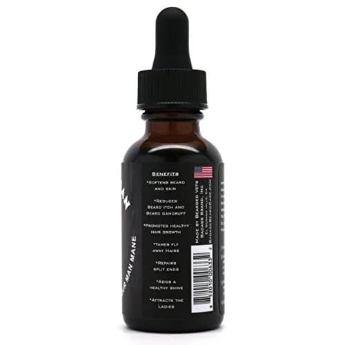 Badass Beard Care Oil For Men - The Pirate Scent, 1 oz - All Natural Ingredients, Keeps Beard and Mustache Full, Soft and Healthy thumbnail 2