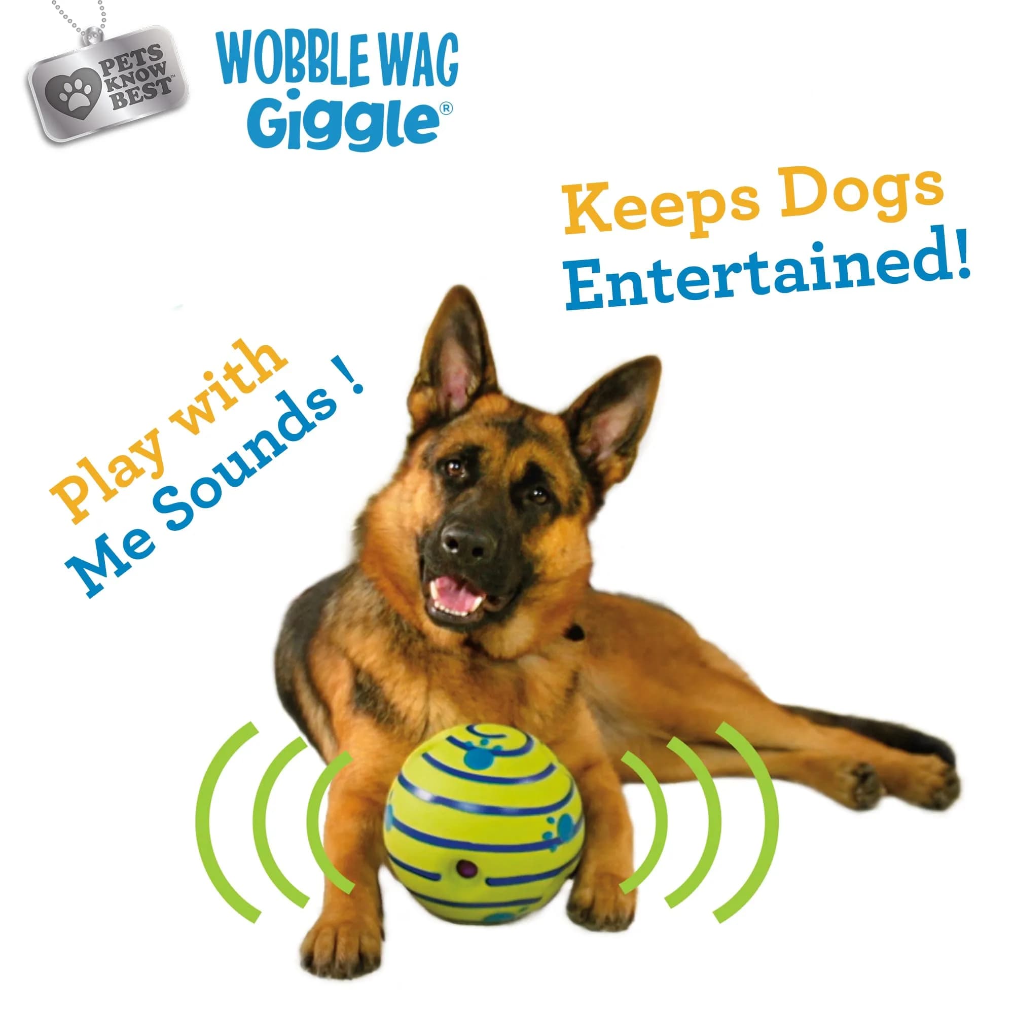 Wobble Wag Giggle Ball Dog Toy 5.5" | Interactive Noise-Making Playmate thumbnail 8