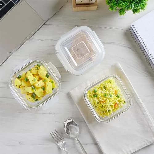 Borosil Klip N Store Microwavable Containers 320ml Set of 3 | Leakproof Food Storage for India thumbnail 9