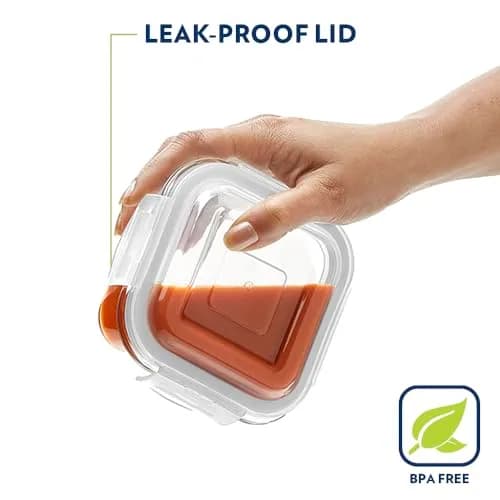 Borosil Klip N Store Microwavable Containers 320ml Set of 3 | Leakproof Food Storage for India thumbnail 3