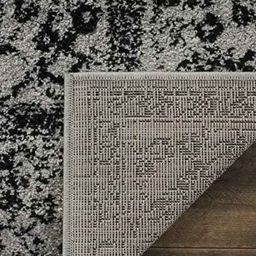 SAFAVIEH Grey Runner Rug 2'6" x 12' | Vintage Distressed Floral Design, Non-Shedding thumbnail 4