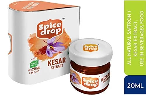 Spice Drop Pure Saffron Extract 20ml (0.68 Fl Oz) | Kashmiri Saffron Essence for Cooking & Beverages thumbnail 2