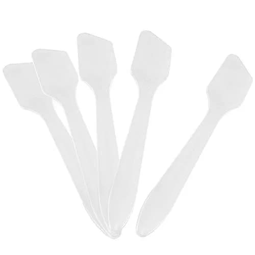 G2PLUS Disposable Makeup Spatula 50pcs | Clear Plastic Cosmetic Tools for DIY & Salon Use thumbnail 1