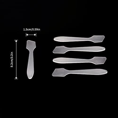 G2PLUS Disposable Makeup Spatula 50pcs | Clear Plastic Cosmetic Tools for DIY & Salon Use thumbnail 3