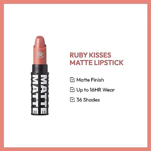 Ruby Kisses Matte Lipstick Nude Rose 3ml (0.12 oz) | Long-Lasting Color thumbnail 3