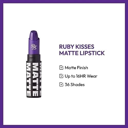 Ruby Kisses Ultra Matte Lipstick 3.5g | Long Lasting, Full Coverage, Matte Finish thumbnail 3