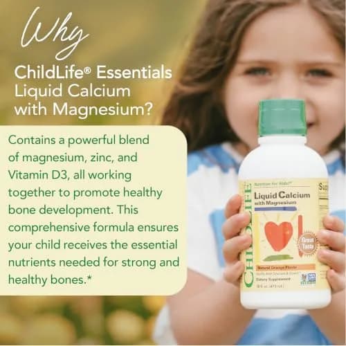 ChildLife Essentials Liquid Calcium Supplement for Kids, 16 fl Oz (4 Pack) | Supports Healthy Teeth & Bones in Children thumbnail 3