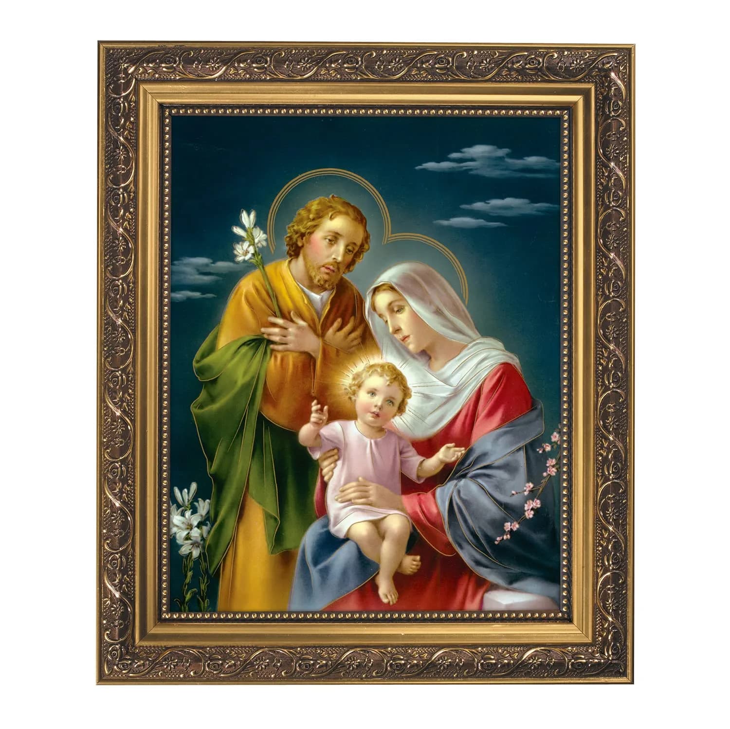 Christian Brands Holy Family Wall Décor 11 x 13-Inch Gold Framed Religious Artwork