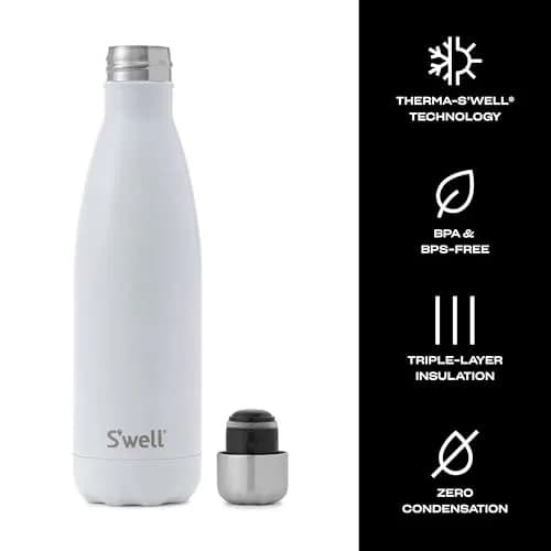 S'well Stainless Steel Water Bottle 17 oz Angel Food | Triple-Layer Insulation, Keeps Drinks Cold 36h & Hot 18h thumbnail 4