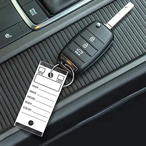 Versa-Tags White Self-Protecting Key Tags with Split Rings | Durable, Tear-Resistant Vehicle & Office Key Labels thumbnail 5