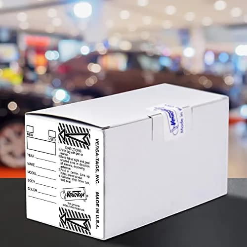 Versa-Tags White Self-Protecting Key Tags with Split Rings | Durable, Tear-Resistant Vehicle & Office Key Labels thumbnail 6