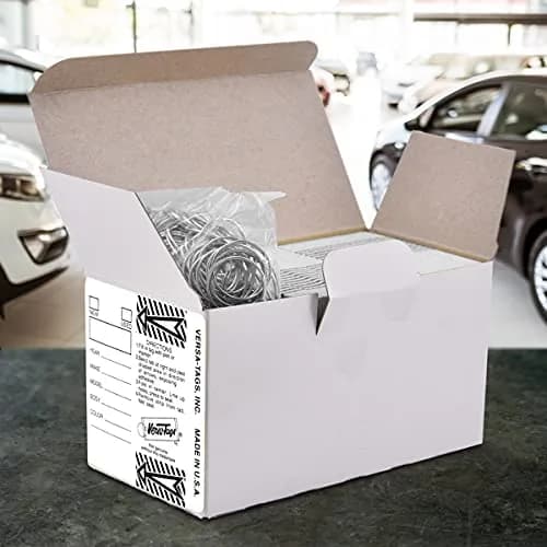 Versa-Tags White Self-Protecting Key Tags with Split Rings | Durable, Tear-Resistant Vehicle & Office Key Labels thumbnail 7