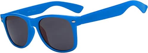 OWL Classic Vintage Smoke Lens Sunglasses Blue Frame Retro 80’s | UV400 Impact-Resistant thumbnail 1